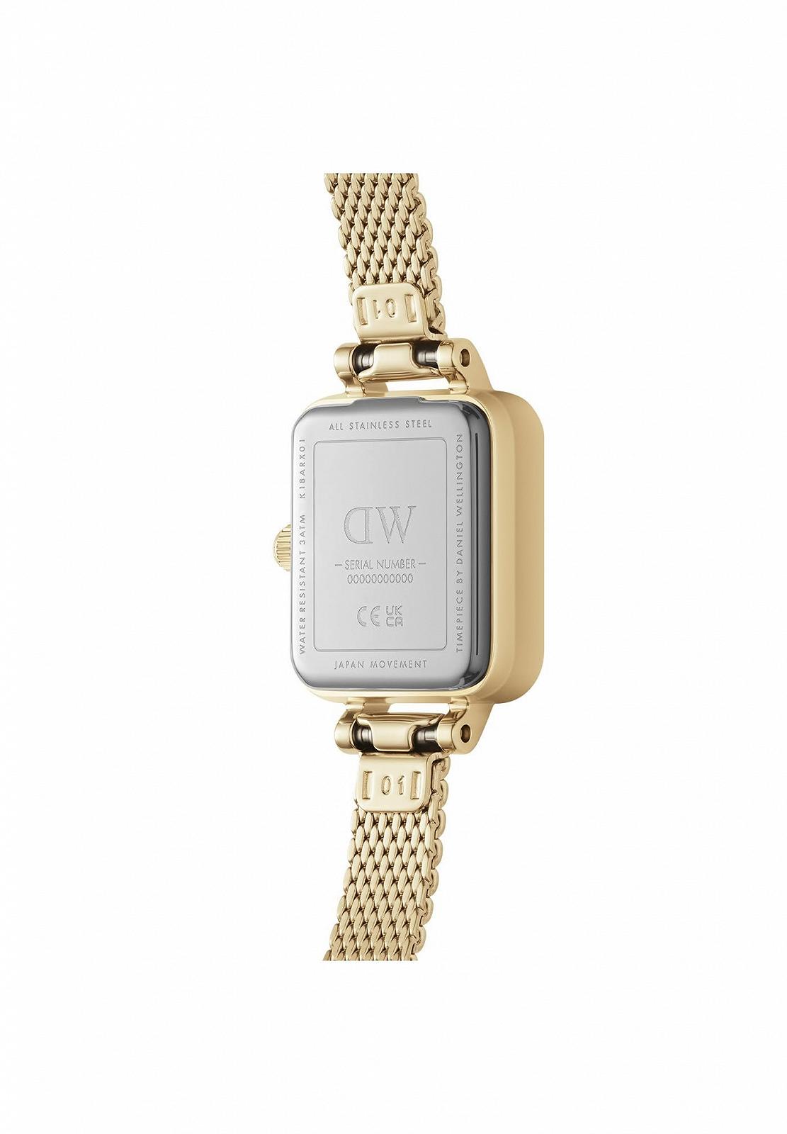 Часы Daniel Wellington Quadro 15.4 x 18.2 мм Double Plated Stainless Steel (316L) Золотой, фото №3