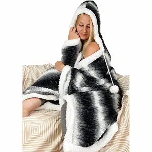 Покривало з капюшоном Bestlivings 130 x 180 см Чорний - Фото 1