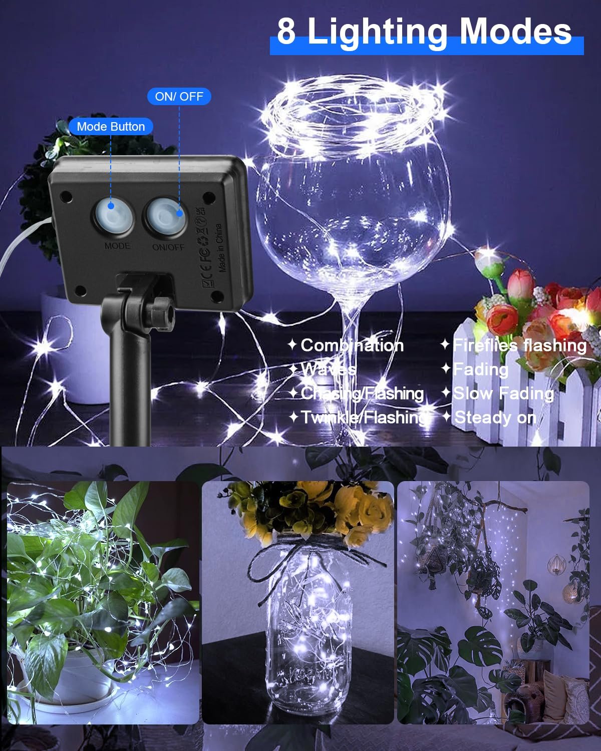 Гирлянда Dalugo 50 LED 5 м Cool White, фото №4