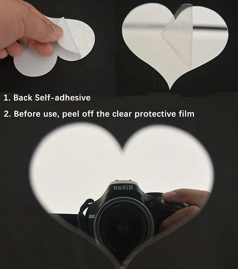 Наклейка для стін дзеркальна 3D Crystal Love Heart Acrylic 20 шт., фото №3