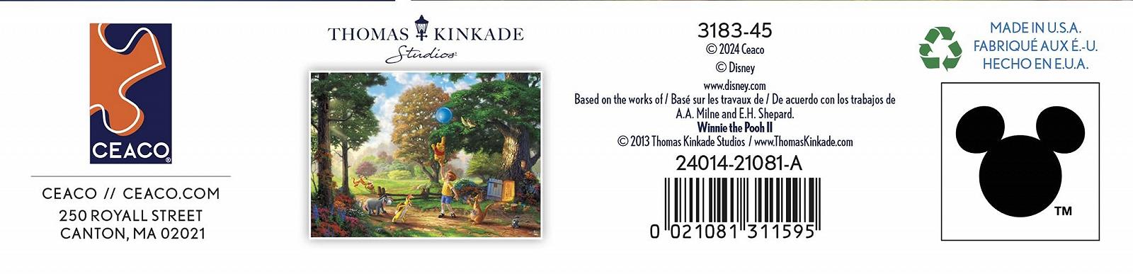 Пазл Ceaco Thomas Kinkade Disney Winnie the Pooh II 1000 деталей, фото №4 Пазл Ceaco Thomas Kinkade Disney Winnie the Pooh II 1000 деталей, фото №4