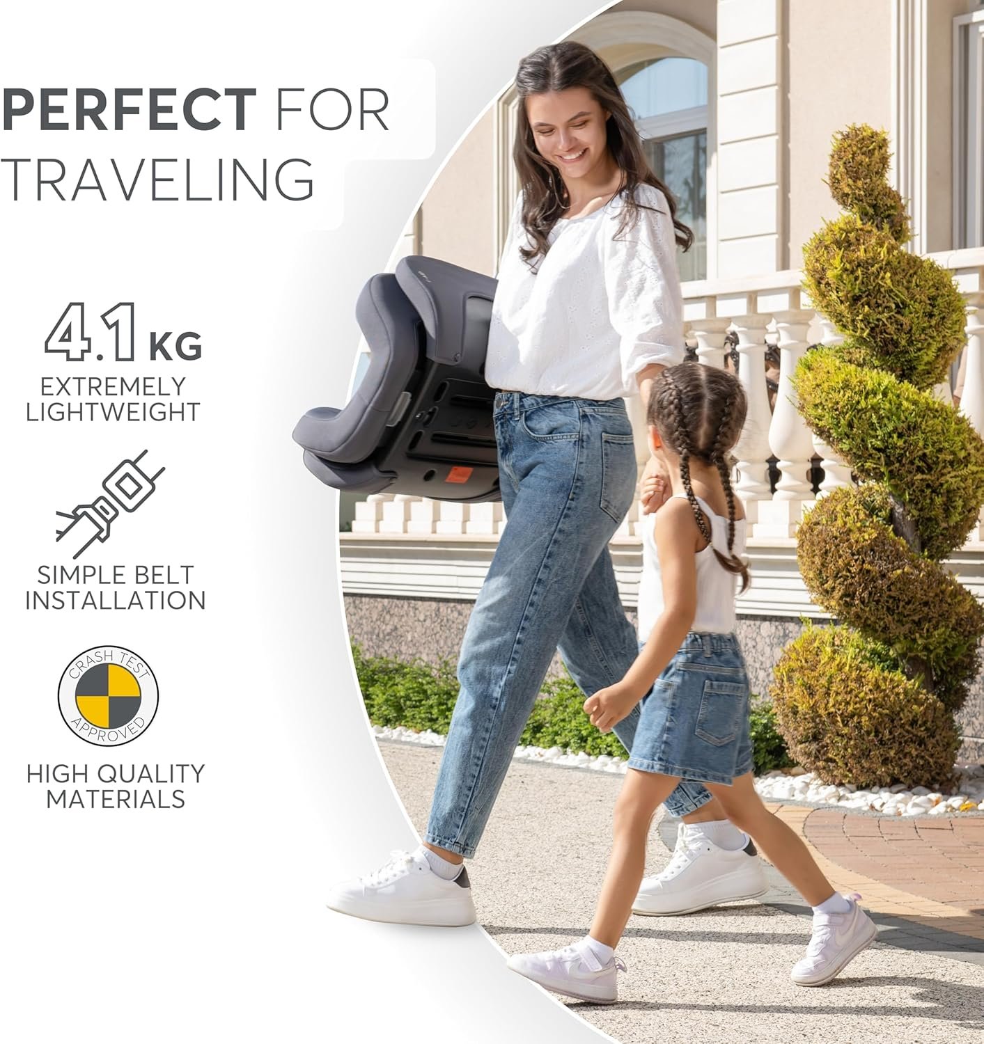 Дитяче автокрісло KikkaBoo i-AID i-Size / 100-150 см / Чорне, фото №8