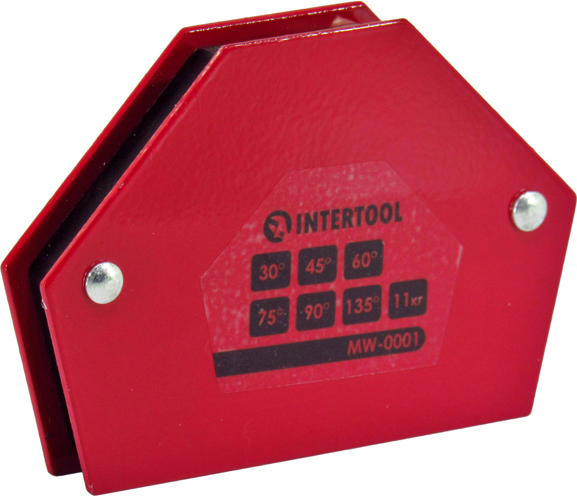 Тримач магнітний для зварювання 11кг трапеція Intertool 100x68x14мм MW-0001, фото №1