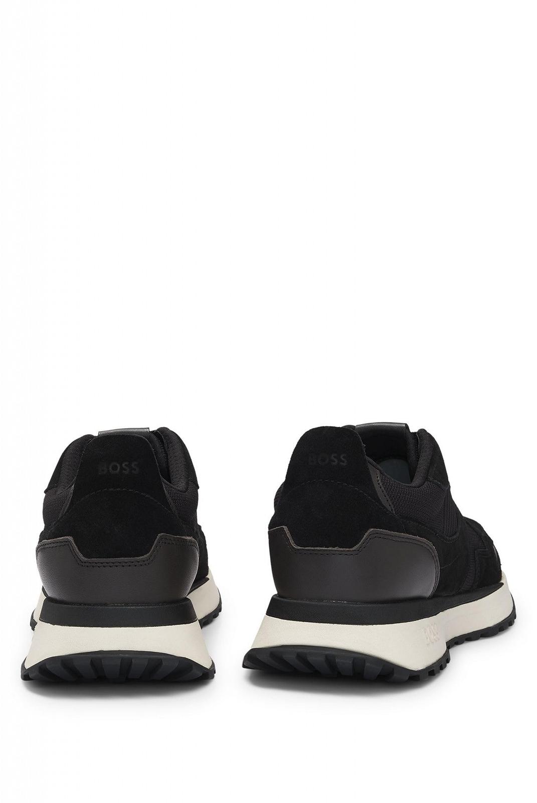 Кросівки BOSS Jonah Runn з в’язаними деталями та полірованою шкіряною обробкою, фото №5