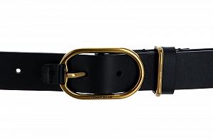 Ремень Tommy Hilfiger TJW Luxe Oval Buckle W90 Черный synthetic.ua - Фото 1