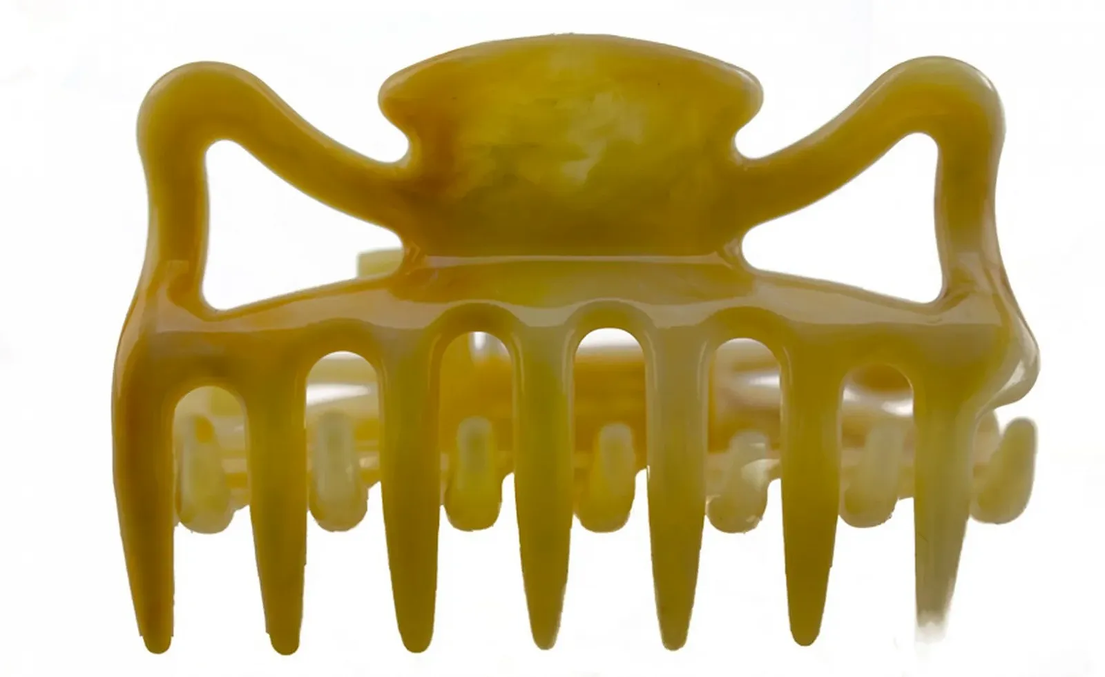 Краб для волосся WeLoveBeads 6 см M704 бурштиновий, 2 шт, фото №1