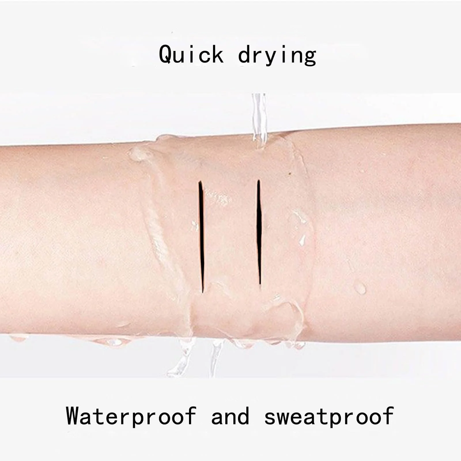 Підводка для очей CLY AMS Чорна Водостійка Рідка з точним кінчиком, фото №5