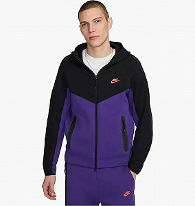 Спортивний костюм Nike Tech Fleece (чорно-фіолетовий) S synthetic.ua - Фото 1