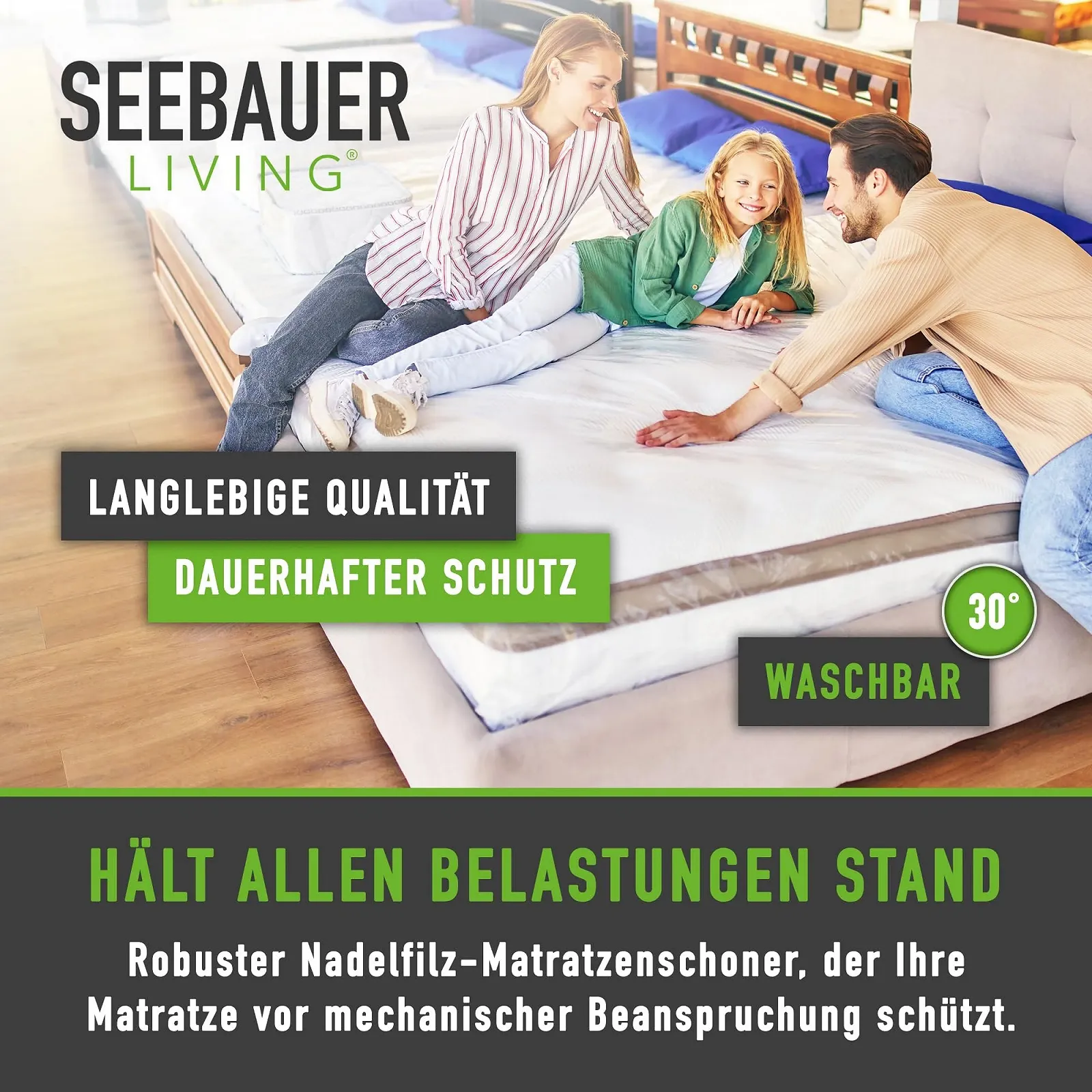 Защитный наматрасник SEEBAUER Living Felt Protector для реечной рамы (90 x 200 см), фото №5