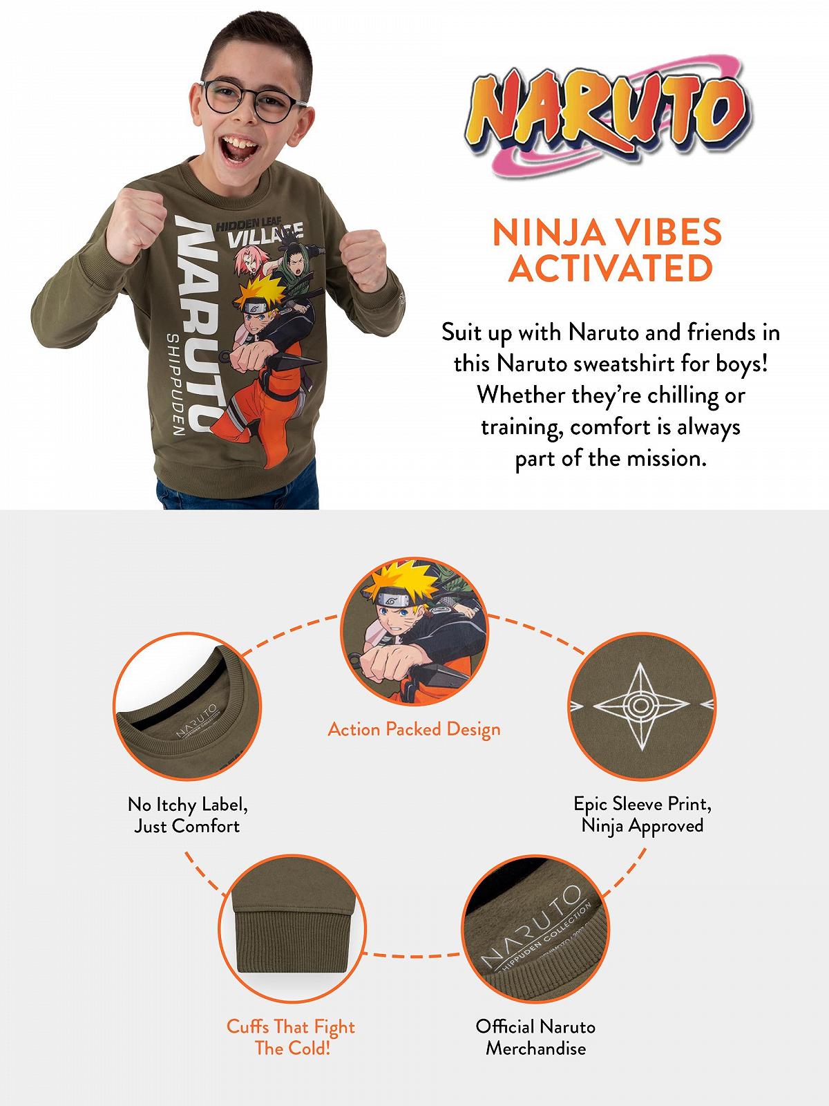 Світшот Naruto Дитячий з довгими рукавами Аніме для хлопчиків, фото №7