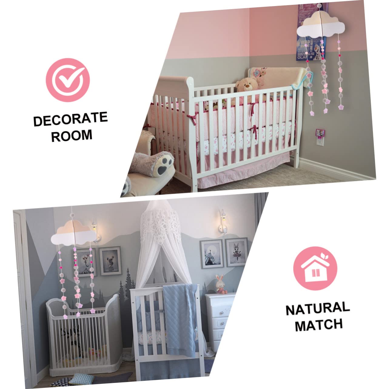 гирлянда DECHOUS Tassel Trim Nursery Decor для детей Raindrop Fringe Trim игрушка White Household, фото №5