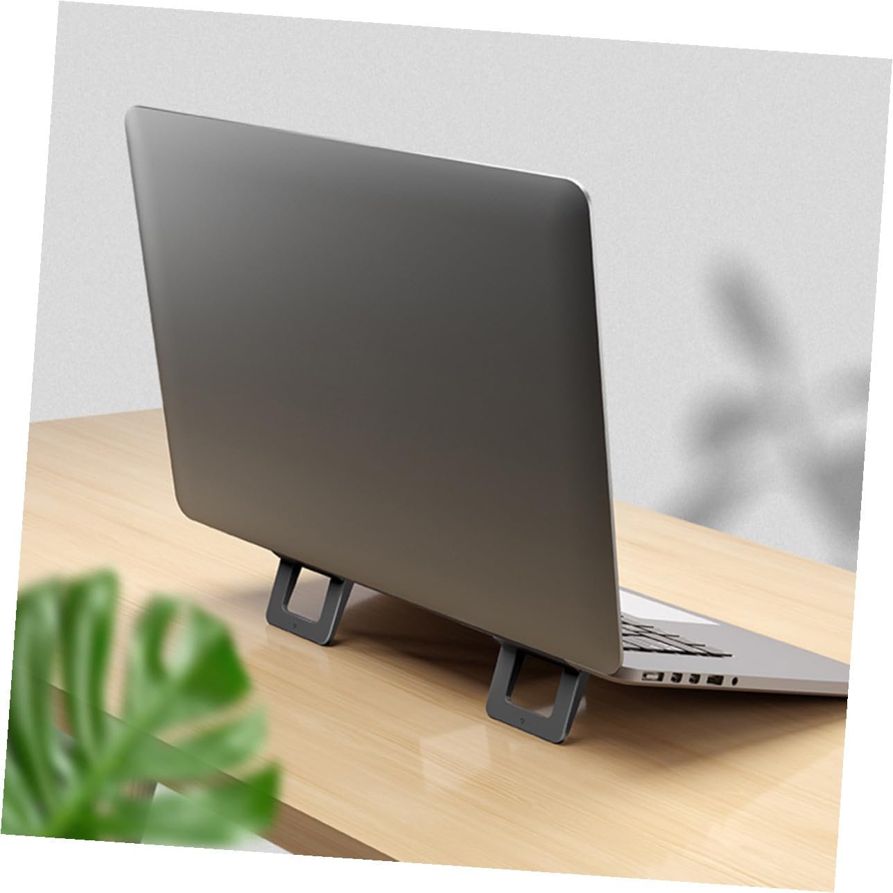 Подставка для ноутбука складная из прочного PC материала, эргономичная подставка для ноутбука с улучшенной циркуляцией воздуха, складывается для офиса и дома, снимает нагрузку с шеи и плеч, фото №9