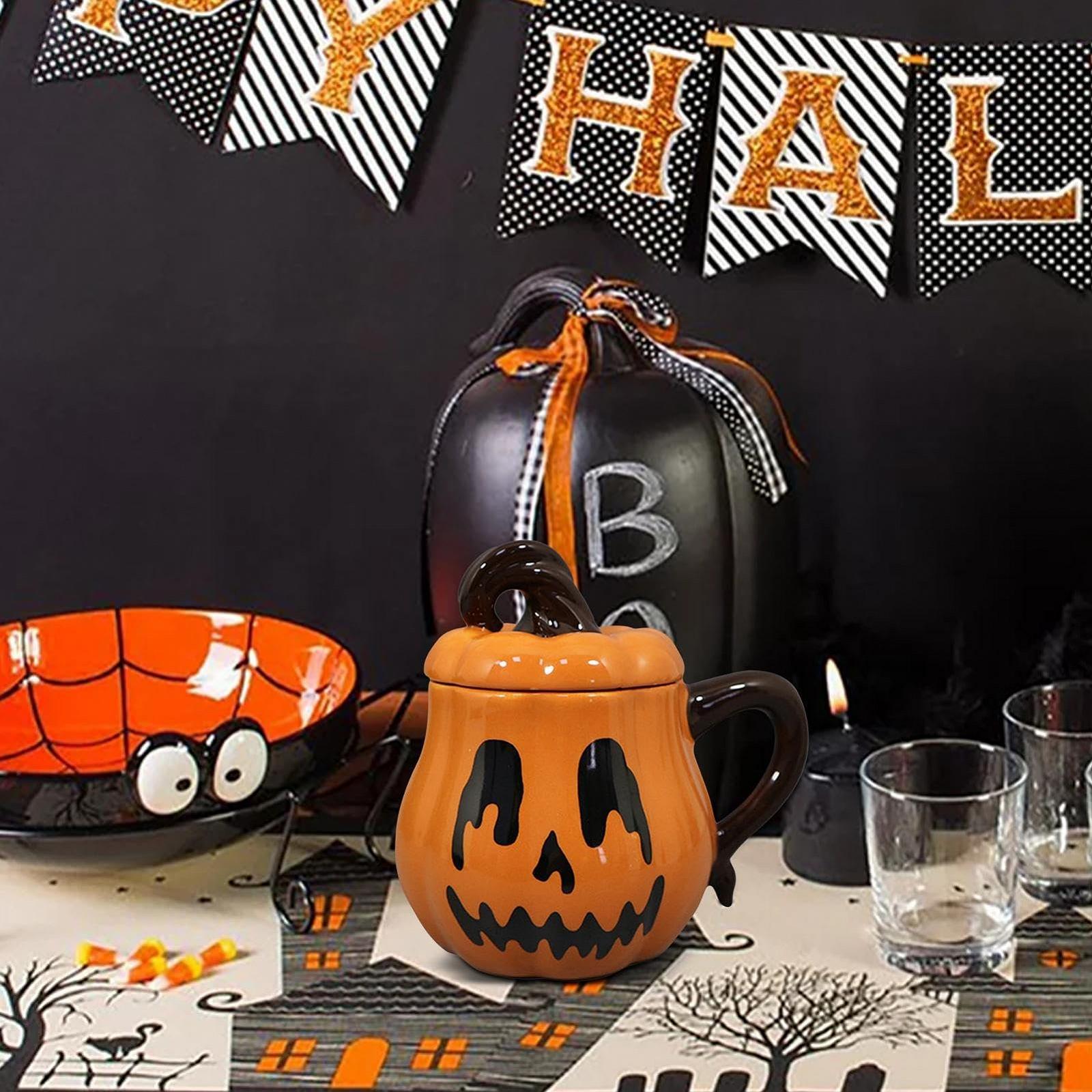 Кружка Teksome Тыква Керамическая с крышкой 350 мл, фото №9