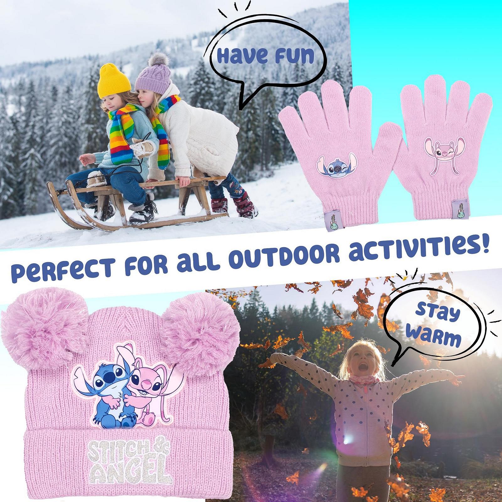 Зимова шапка та рукавички Disney Lilo & Stitch для дівчат Тепла, фото №6 Зимова шапка та рукавички Disney Lilo & Stitch для дівчат Тепла, фото №6