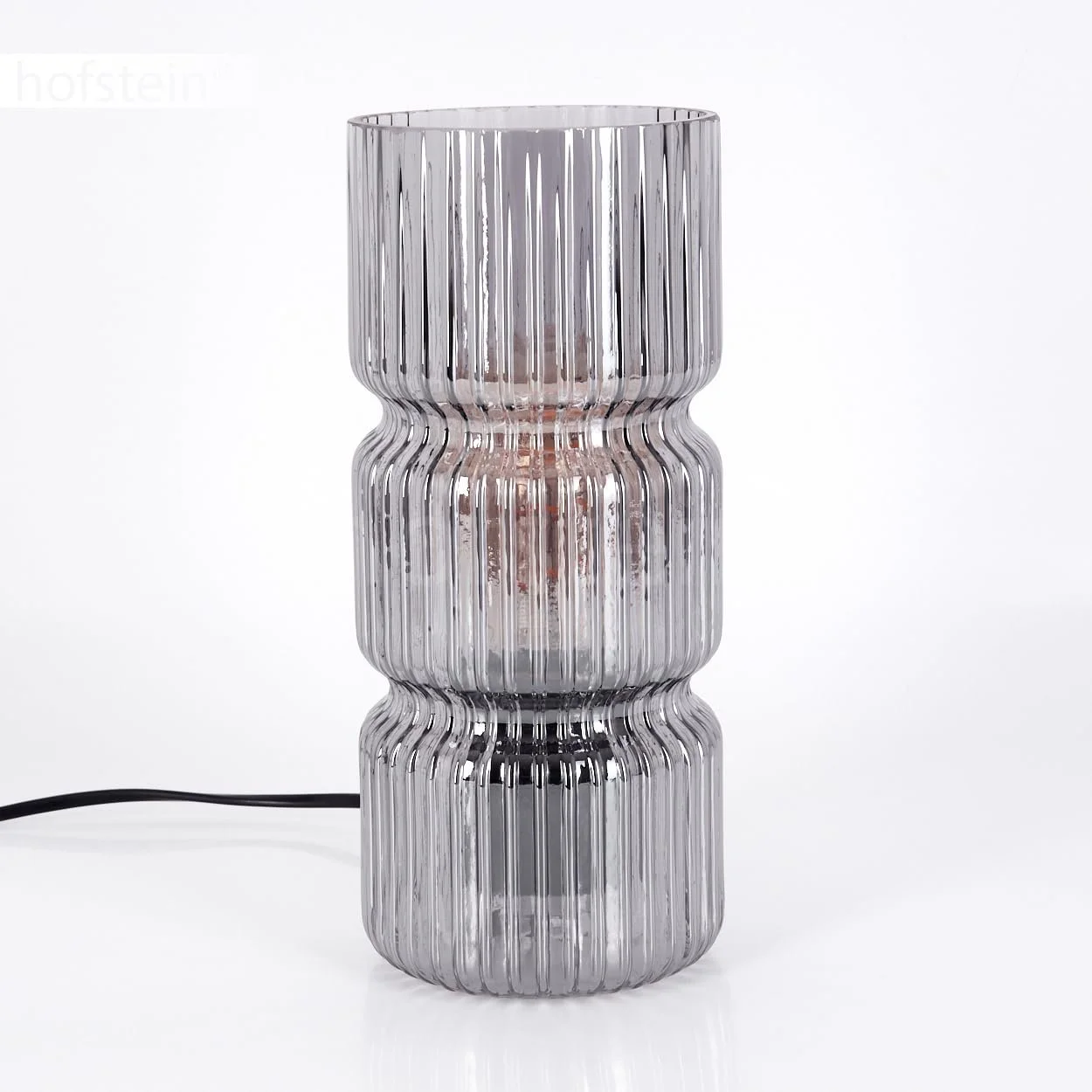 Настільна лампа Penteado Modern Vintage / Retro Design Метал / Скло Ø10,5 см E27 Чорний / Димчастий, фото №9