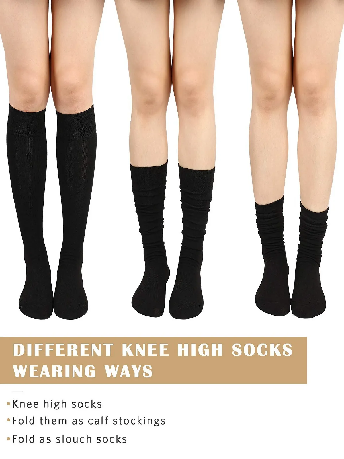 Шкарпетки до коліна Бавовняні SATINIOR, фото №3 Шкарпетки до коліна Бавовняні SATINIOR, фото №3