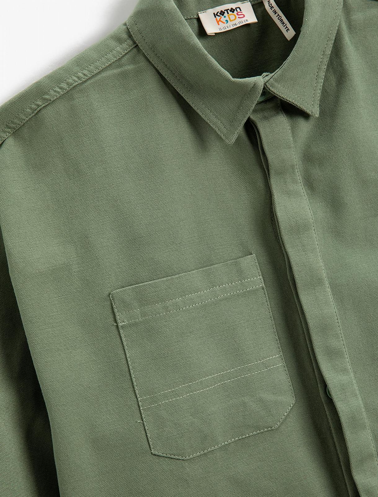 Куртка-рубашка Koton для мальчиков, оверсайз, с одним карманом, длинный рукав, хлопковая, фото №4 Куртка-рубашка Koton для мальчиков, оверсайз, с одним карманом, длинный рукав, хлопковая, фото №4