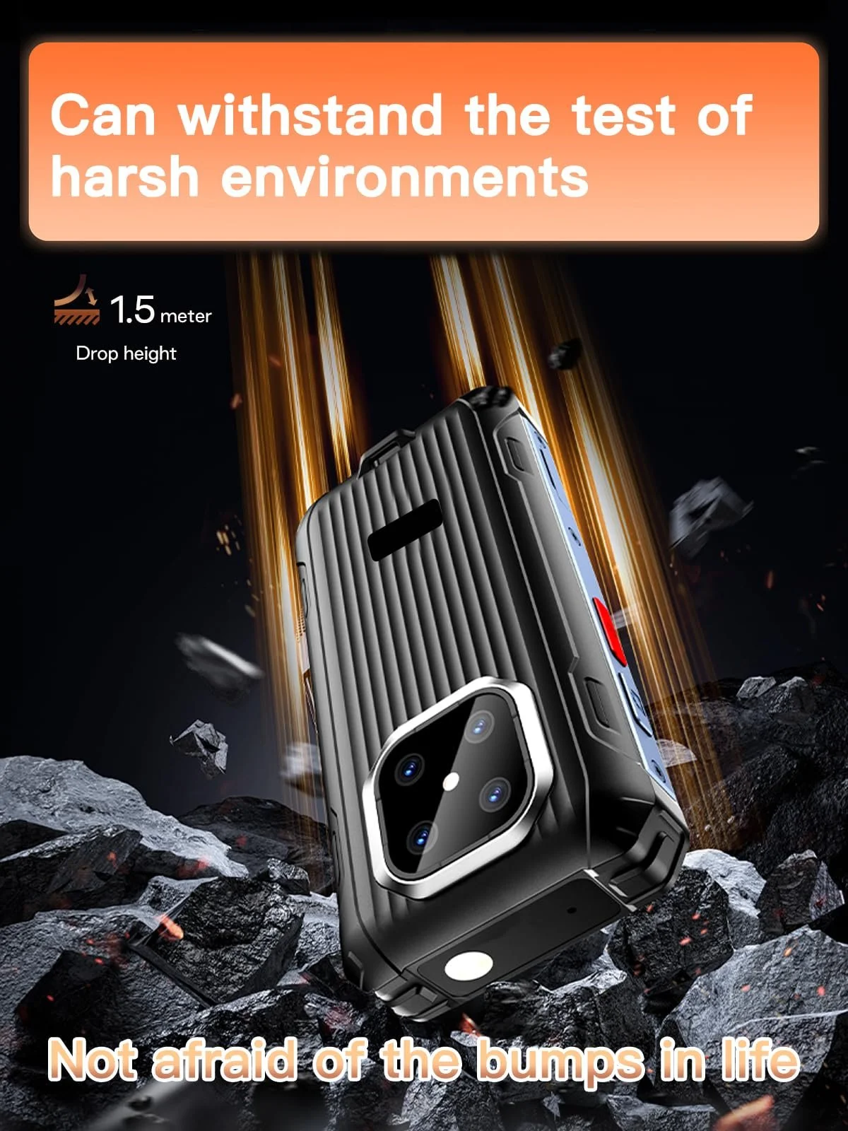 Смартфон YOHOPE Mini Mobile Phone Android 12 IP68 6GB RAM 128GB 5MP+13MP 3000mAh Dual SIM Black, фото №3