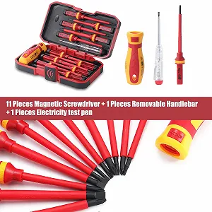 Набір діелектричних викруток VDE Cr-V 1000 В Phillips Pozidriv Torx 13 шт. synthetic.ua - Фото 1