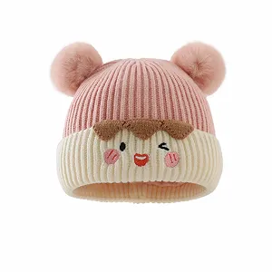 Дитяча в'язана шапка Тепла шапка-капюшон - Фото 1