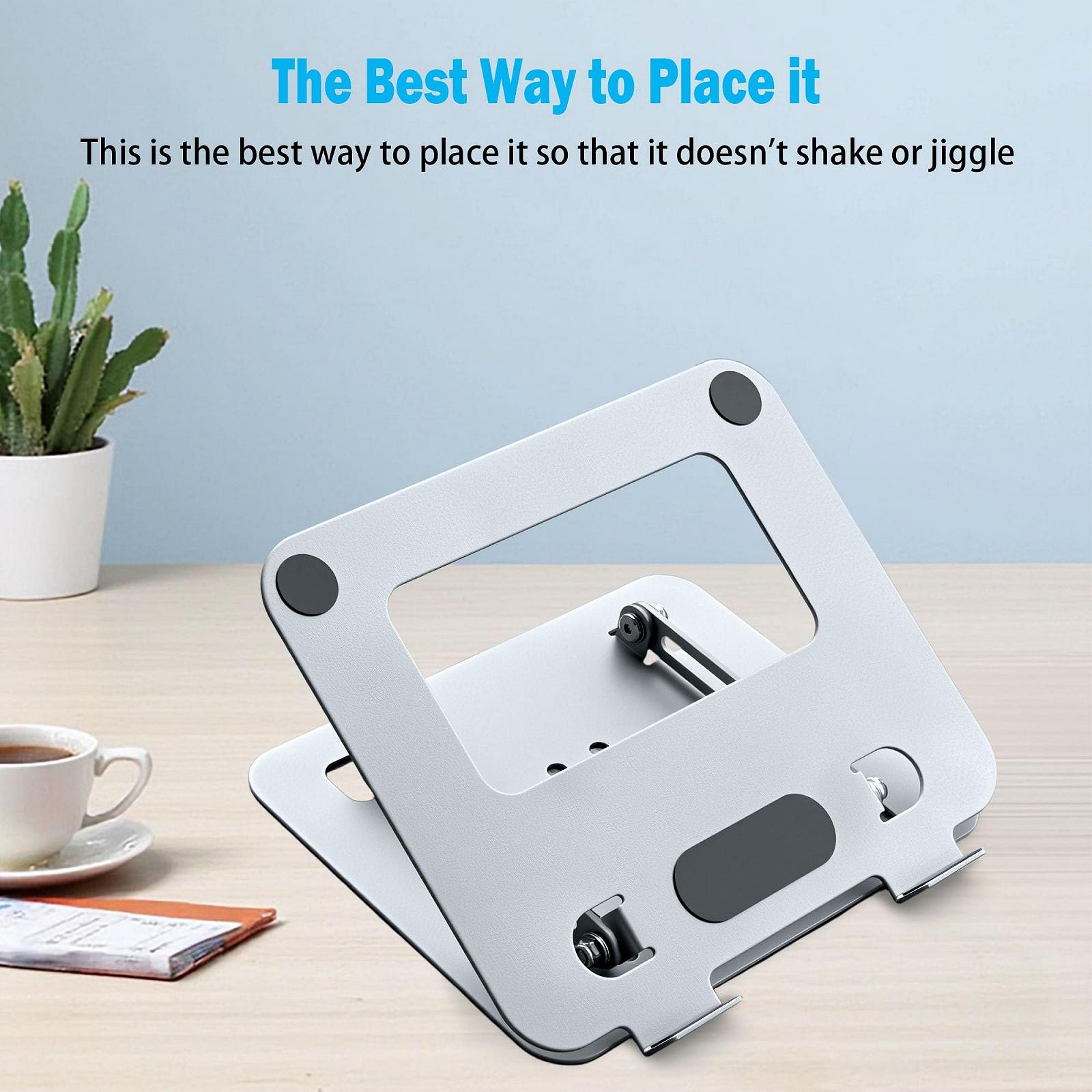 Подставка для ноутбука Металлическое основание до 15 дюймов Серебристо-серый, фото №2