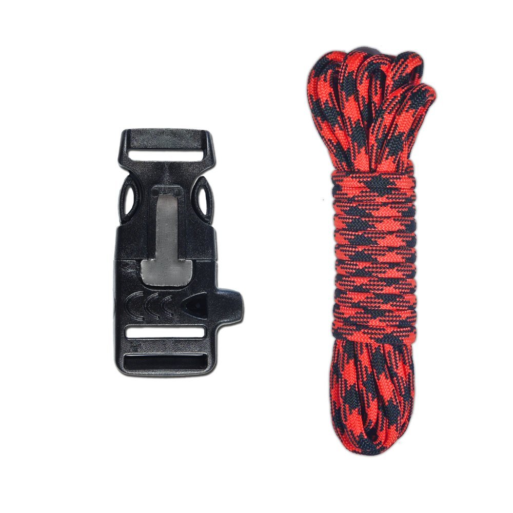 Браслет виживання PARACORD PLANET Зроби сам набір з паракорду та кресала/свистка Black Widow, фото №1
