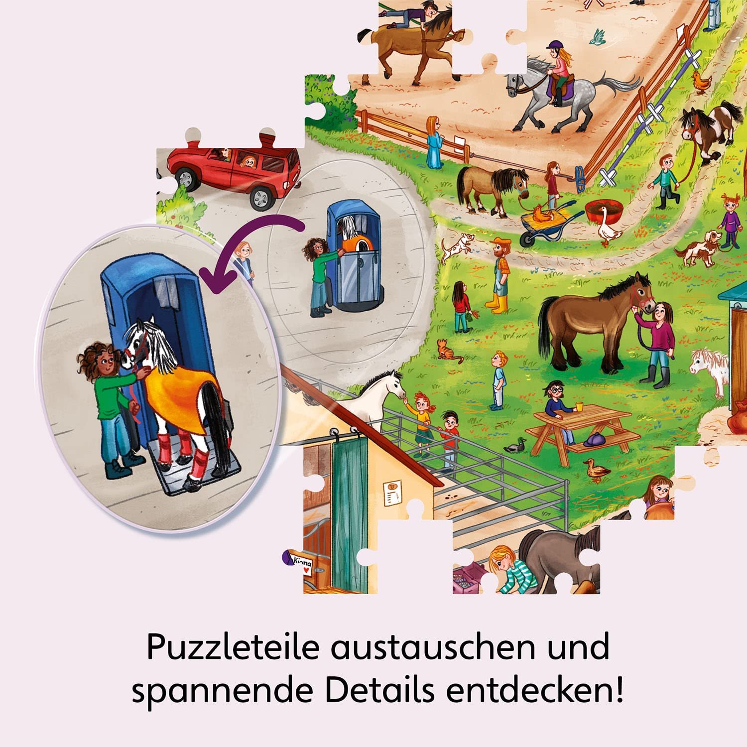 Пазл Knowledge Puzzle What Is What Junior Discover Horses & Ponies 54 детали обучающий, фото №5