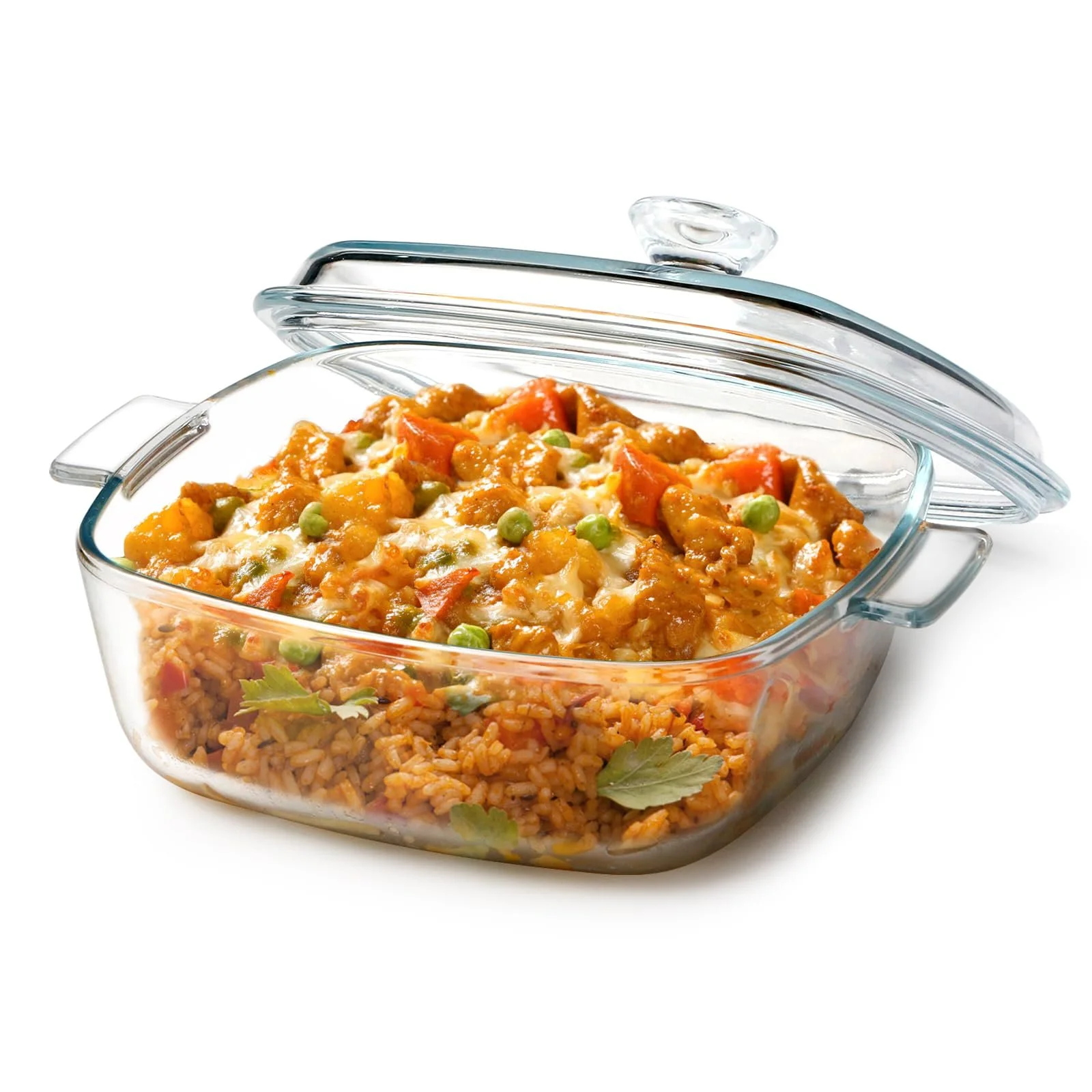 Форма для запекания NUTRIUPS С крышкой Стеклянная 1.2 л 17 см Small, фото №1