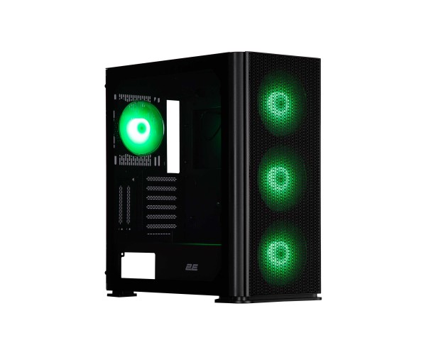 2E Gaming Корпус Vertex GI01B без БЖ 2xUSB3.0, 1xUSBType-C, 3x140мм ARGB 1x120мм VGA 380мм LCS ready контролер з пультом TG Side Panel EATX чорний, фото №3 2E Gaming Корпус Vertex GI01B без БЖ 2xUSB3.0, 1xUSBType-C, 3x140мм ARGB 1x120мм VGA 380мм LCS ready контролер з пультом TG Side Panel EATX чорний, фото №3