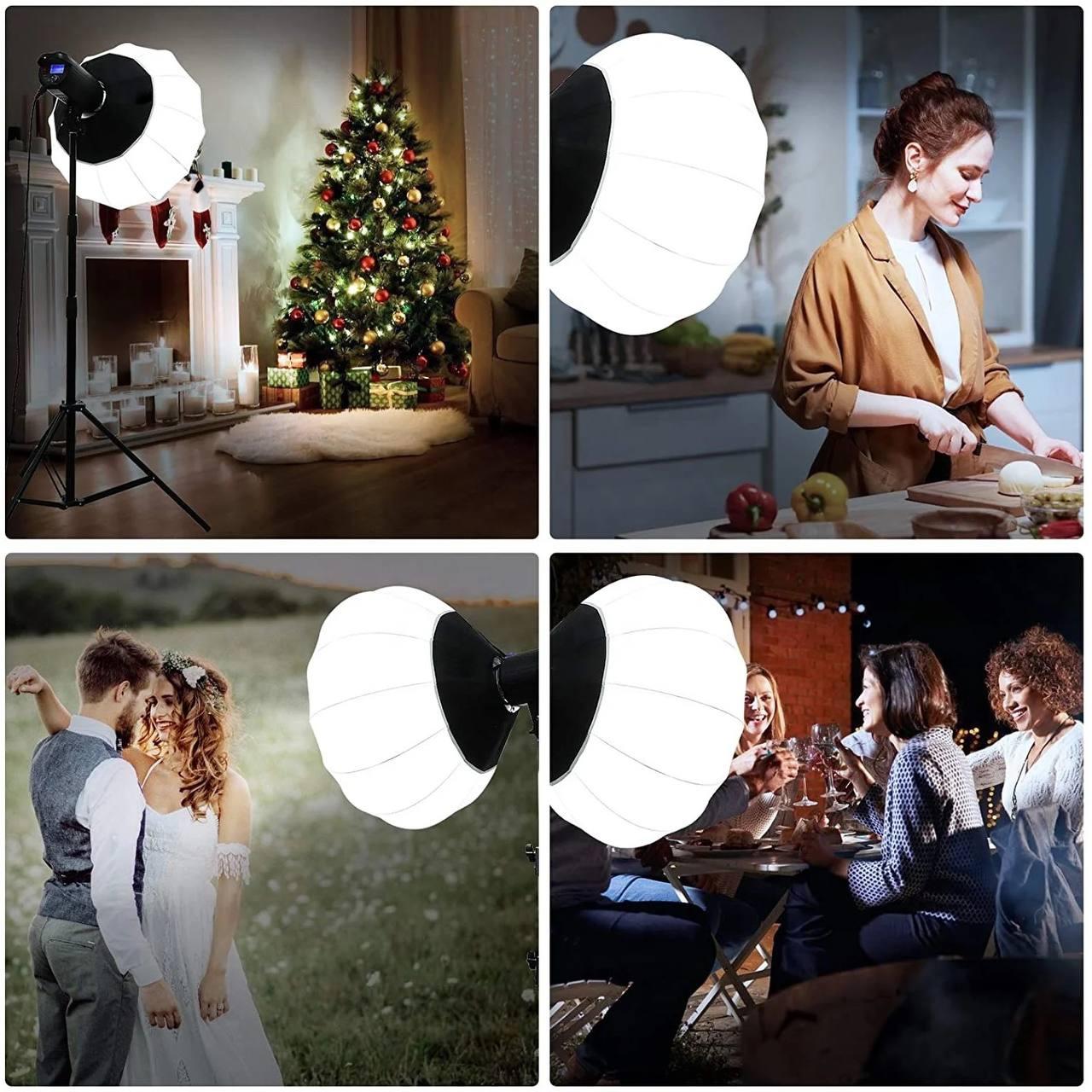 Сферичний софтбокс Profi-light SH 65 Lantern Ball, діаметр 65 см, з байонетом Bowens, фото №3 Сферичний софтбокс Profi-light SH 65 Lantern Ball, діаметр 65 см, з байонетом Bowens, фото №3