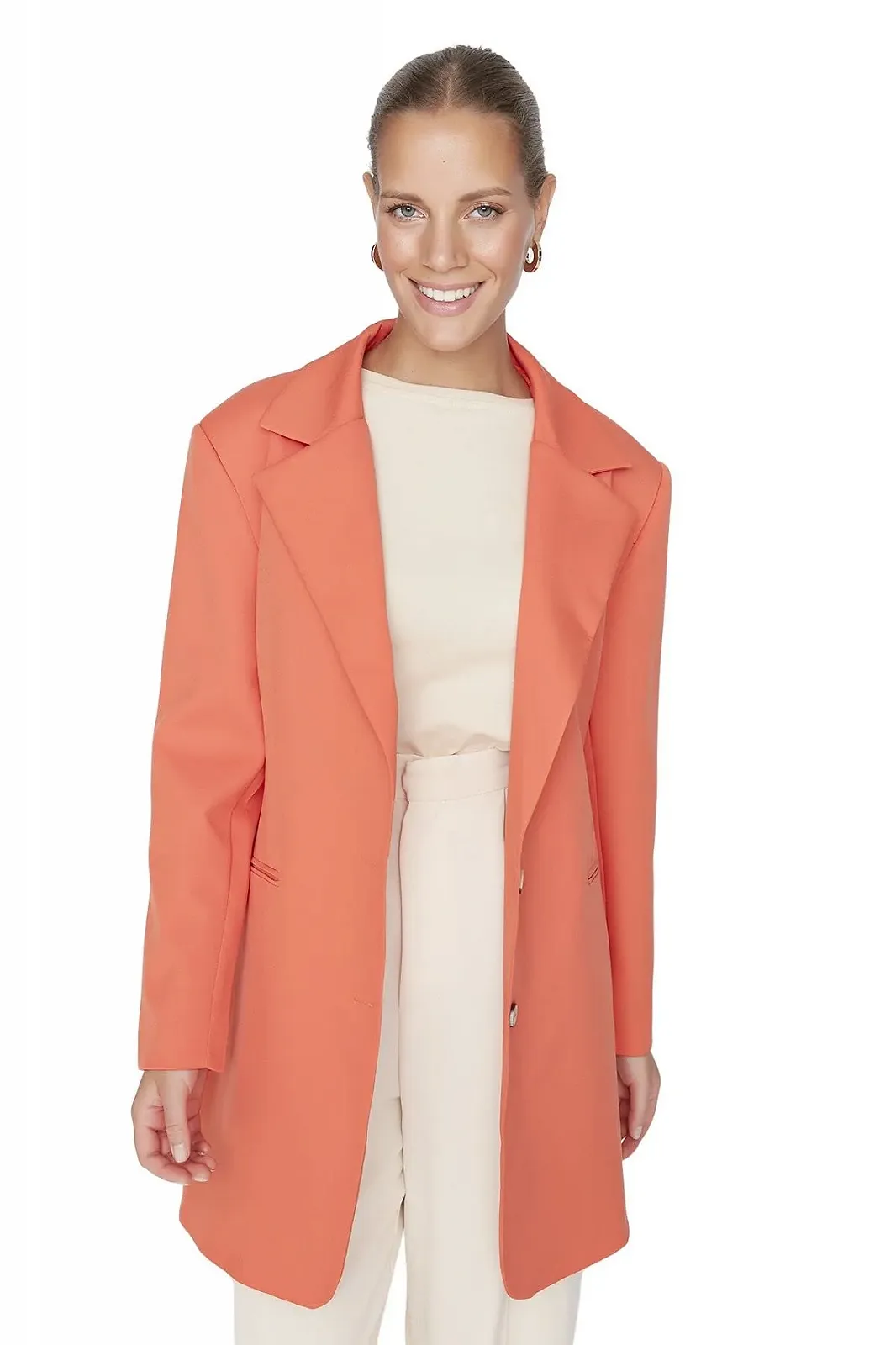 Жакет TRENDYOL Обычный Однотонный, фото №3