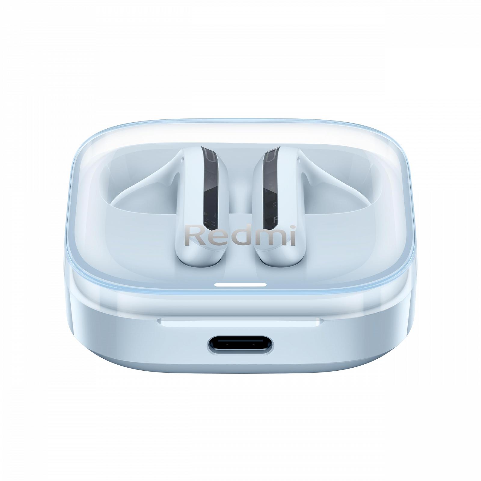 Вкладыши Xiaomi Redmi Buds 6 Active Bluetooth 5.4 До 30 часов автономной работы 14.2mm Динамический драйвер IPX4 для телефонных разговоров Шумоподавление Прозрачный синий, фото №3 Вкладыши Xiaomi Redmi Buds 6 Active Bluetooth 5.4 До 30 часов автономной работы 14.2mm Динамический драйвер IPX4 для телефонных разговоров Шумоподавление Прозрачный синий, фото №3