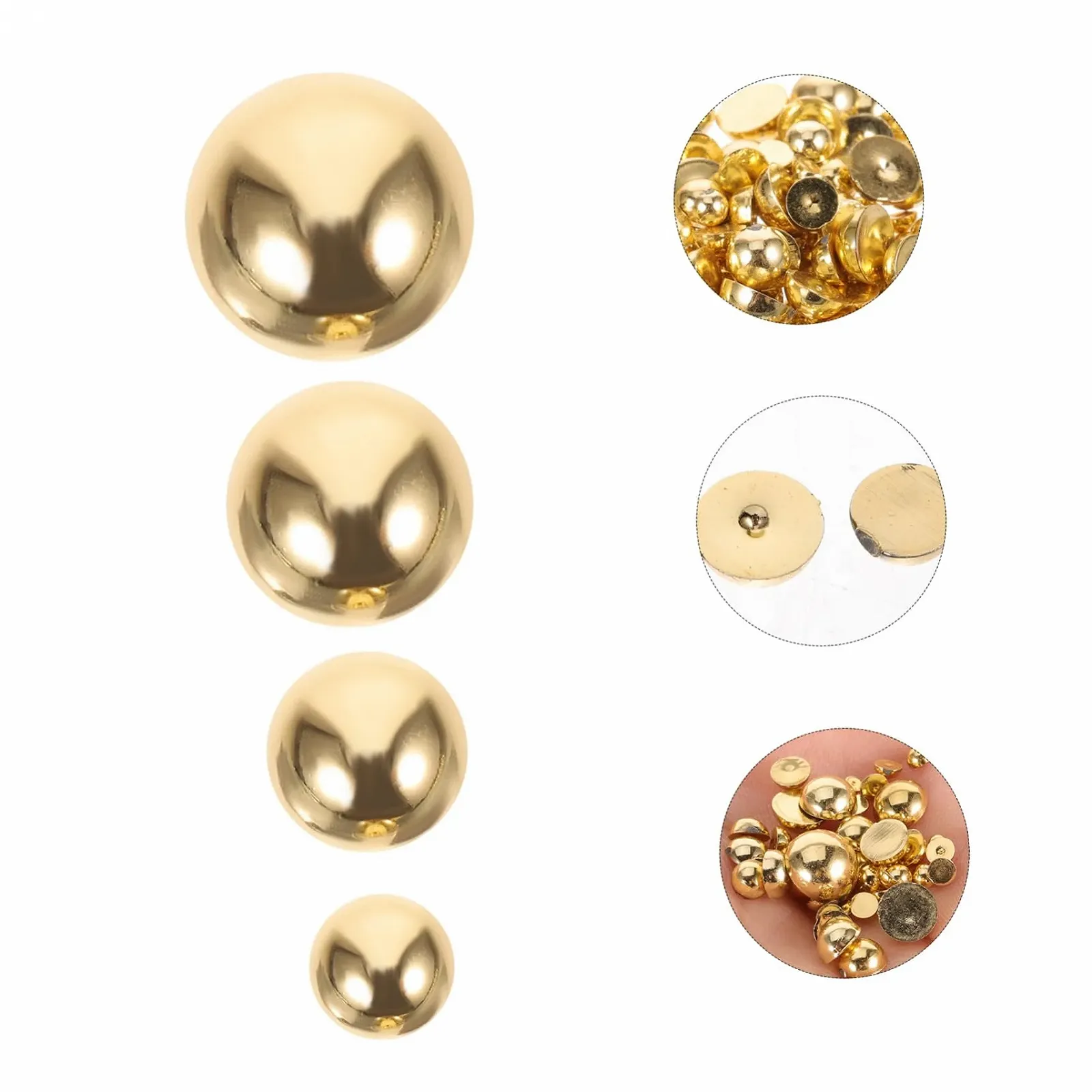 Напівкруглі перлини FRCOLOR 2-8 мм 1000 шт. Золотисті, фото №3 Напівкруглі перлини FRCOLOR 2-8 мм 1000 шт. Золотисті, фото №3