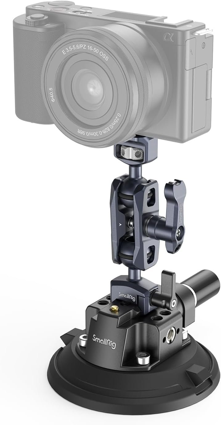 Кріплення с присоской и магическим рычагом для камери SMALLRIG 4" Black, фото №1