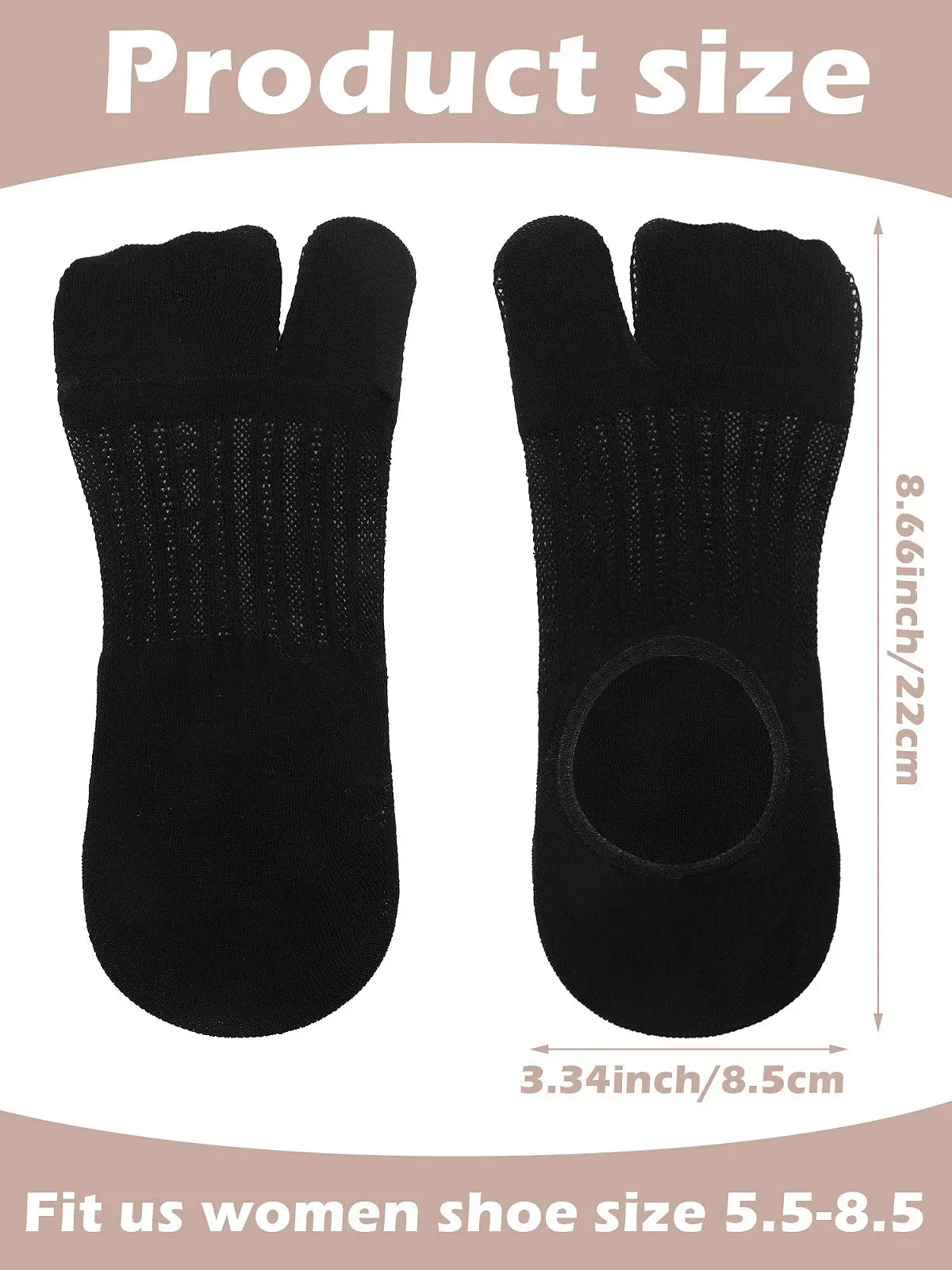 Носки для вьетнамок Geyoga, 6 пар, носки таби с раздельным носком, хлопковые, низкие, незаметные, в японском стиле, эластичные короткие носки для сандалий для женщин, фото №3