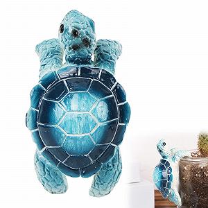 Фігурка-тримач для квіткового горщика Черепаха полірезина Синій - Фото 1