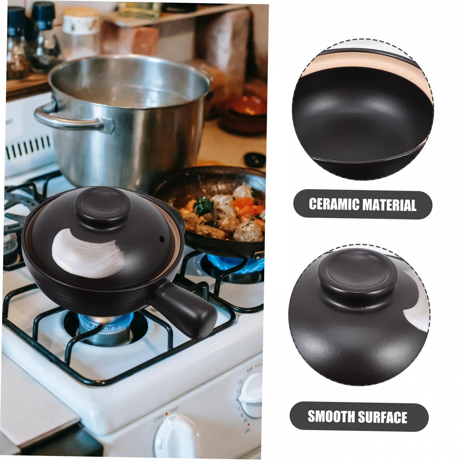 Порцеляновий Ківш TOYANDONA з однією ручкою термостійкий для супів та тушкування, фото №2