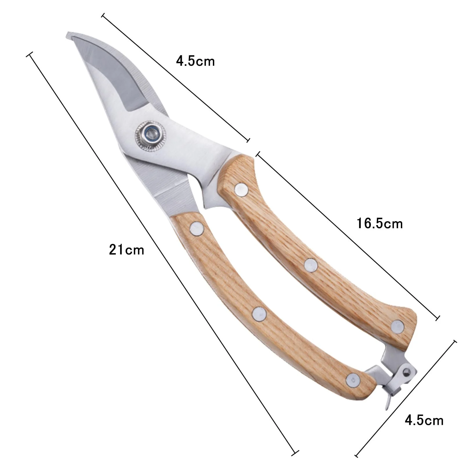 Секатор ZoRoll Bypass Ergonomic Steel 188.2 г (M) Колір дерева, фото №3