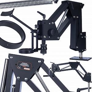 Тринокулярный стереомикроскоп Rosfix Mercury Pro MSMP-T-PS1 c 7x - 45x зумом, 80 cm настольным кронштейном WDMS2 и кольцевым светодиодным осветителем 56x LED для лабораторий, промышленности и электроники synthetic.ua - Фото 1
