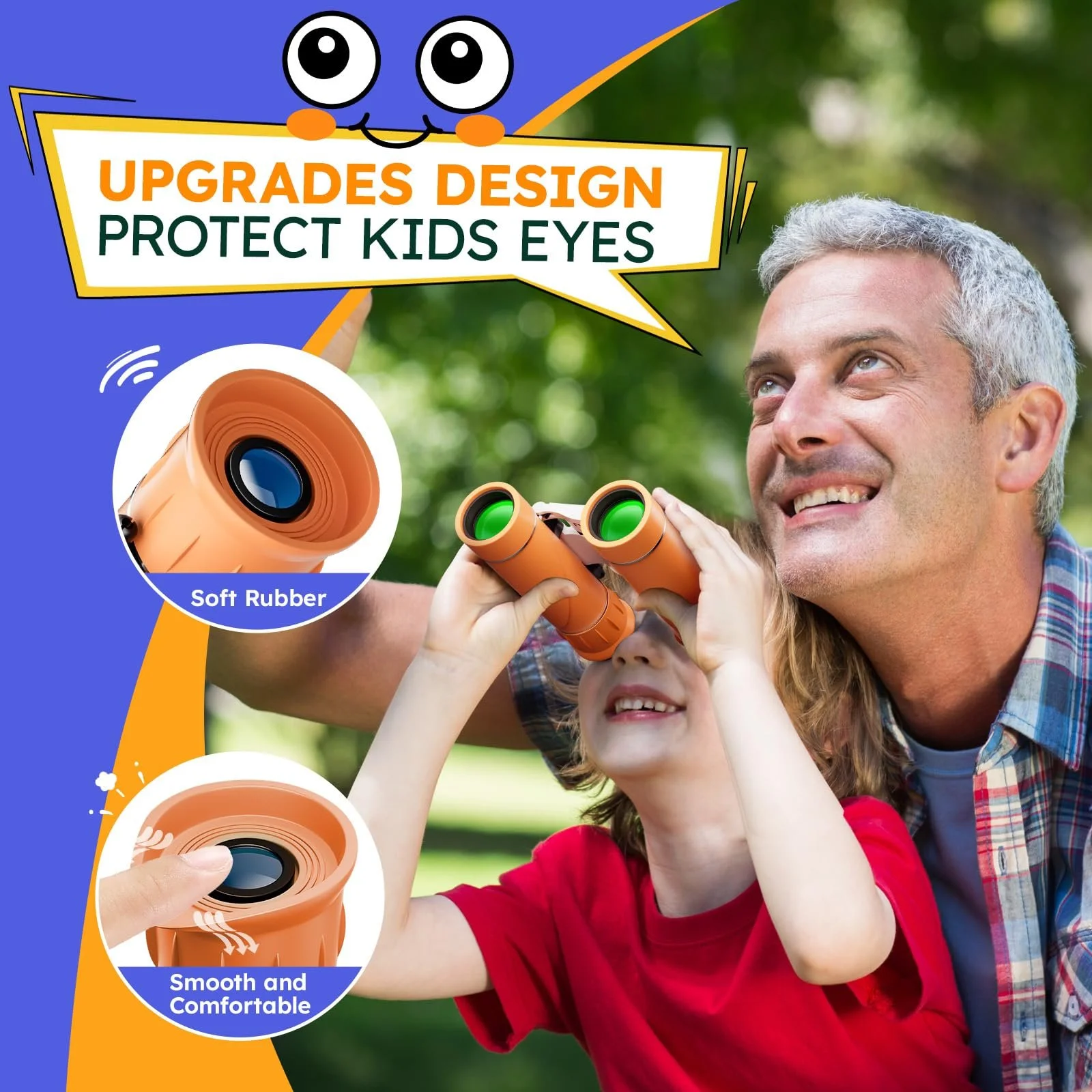 Бінокль 10x25 Compact Children Mini Waterproof Orange, фото №3