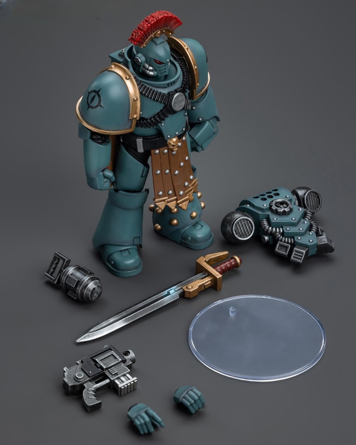 Фігурка колекційна JoyToy Warhammer The Horus Heresy Sons of Horus MKIV Tactical Squad Sergeant with Power Fist, масштаб 1:18, фото №7