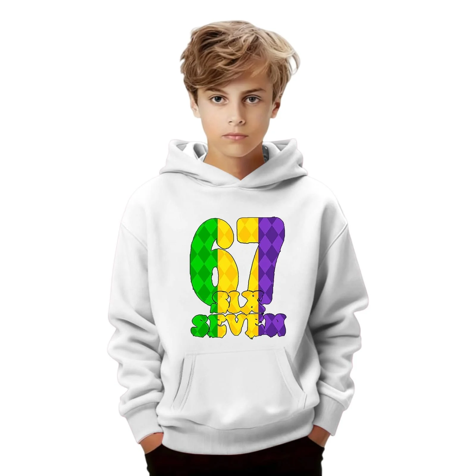 Дівчачий худі з карнавальним візерунком, фото №2