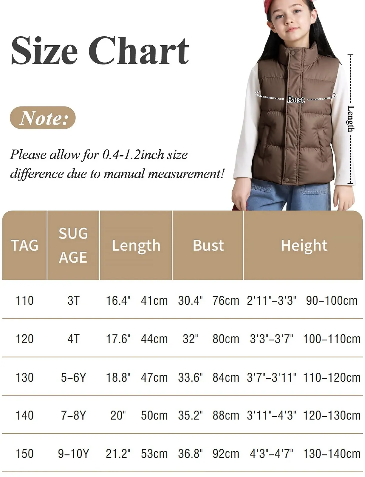 Жилет дитячий Happy Cherry Пуховик Жилет для дівчаток і хлопчиків, фото №6