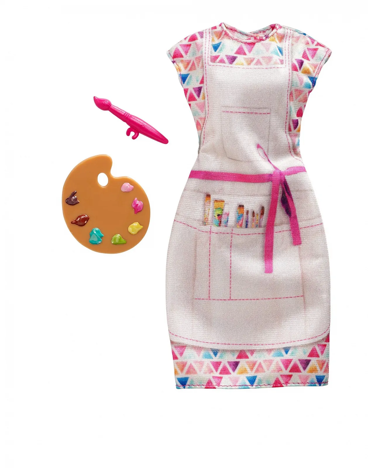 Лялька Barbie Mattel F Kleid Career PITTRICE плаття Бежевий Різнобарвний, фото №1 Лялька Barbie Mattel F Kleid Career PITTRICE плаття Бежевий Різнобарвний, фото №1