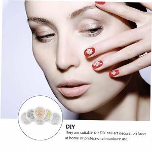 Украшения для ногтей Стразы для маникюра на ногти Шарм Накладные ногти Weible Наклейка DIY Аксессуары для ногтей из искусственного жемчуга Ледяной цветок 6 коробок synthetic.ua - Фото 1