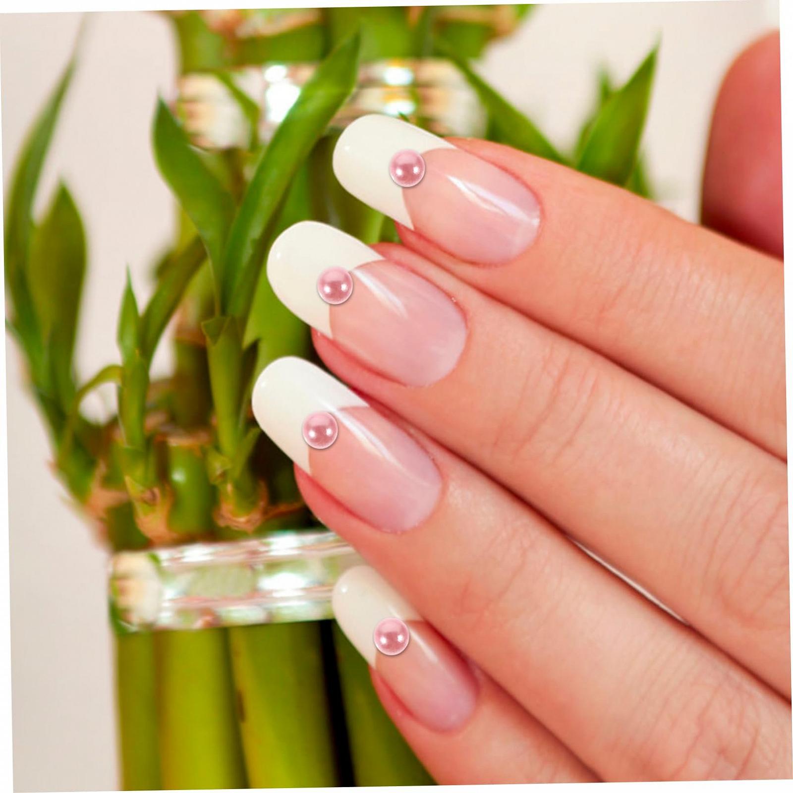 Подвеска для ногтей NUOBESTY Стразы фиолетовые, кабошоны, искусственные жемчужные бусины, полусферические бусины для маникюра, жемчуг, непористые наклейки для ногтей ABS, 1 коробка, фото №5