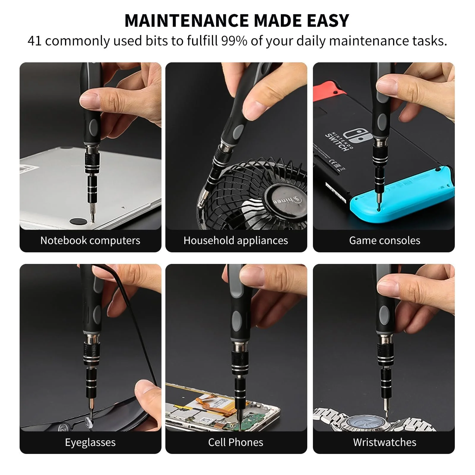 Набір викруток ONTERATE 48 шт. 41 Bits Precision Screwdriver Magnetic Housing, фото №7