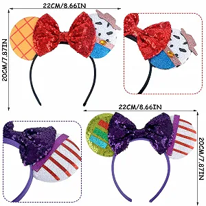 Набор из 2 обручей для волос с мышиными ушками. synthetic.ua - Фото 1