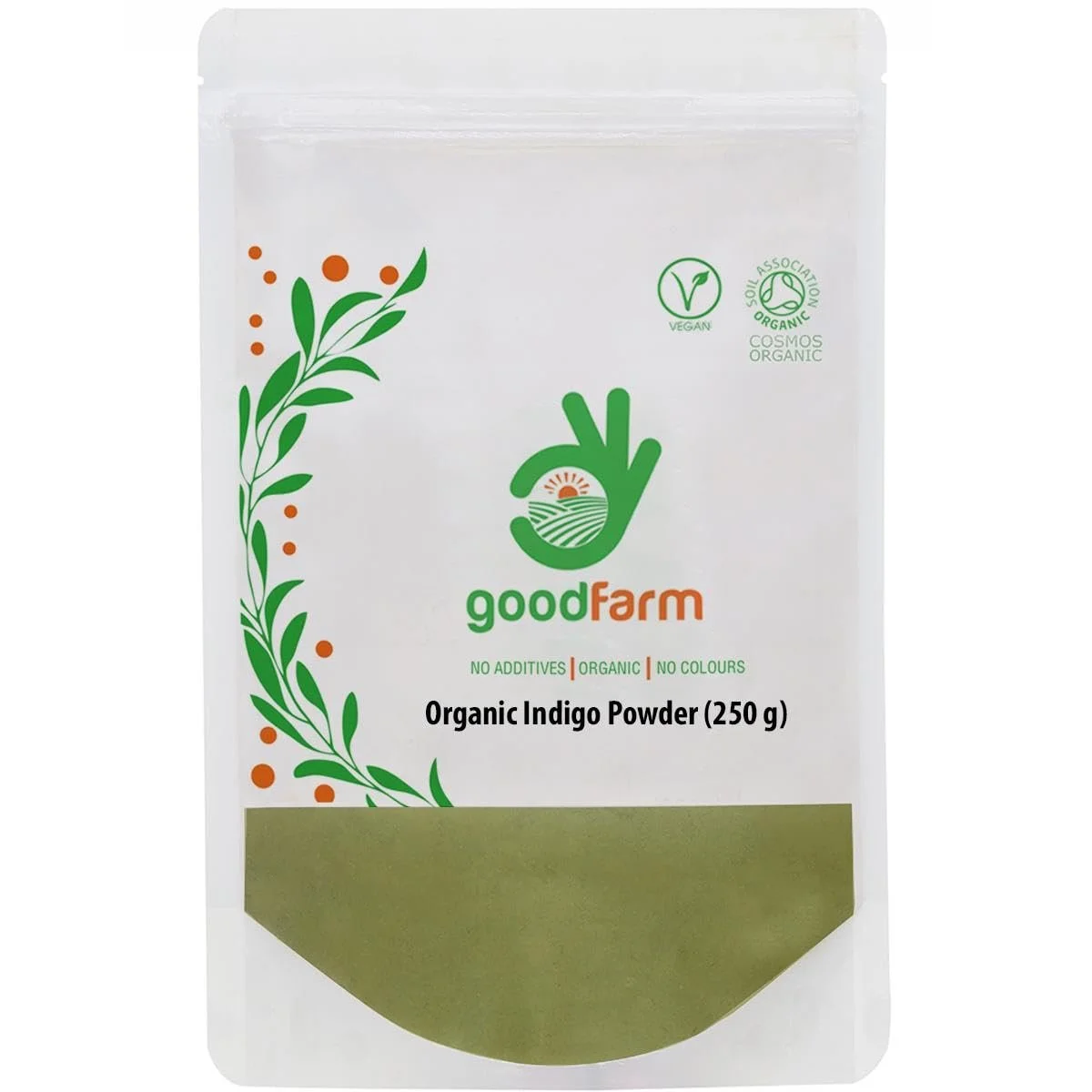 Фарба для волосся Indigo goodFarm Organic, 250 г - Органічна рослинна, натуральний колір, фото №1