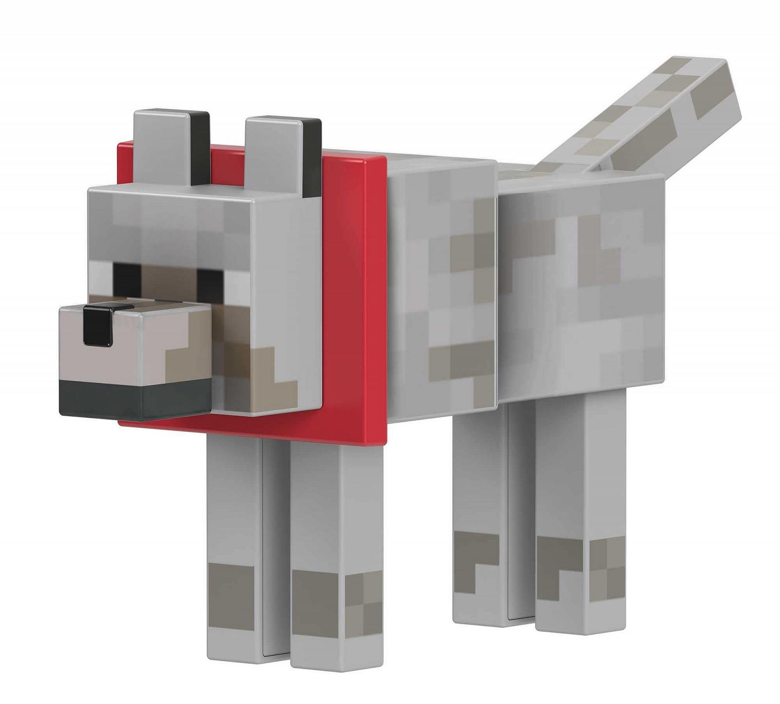 Фігурка Вовк Minecraft Diamond Collection з рухомими суглобами та аксесуарами, близько 14 см заввишки, HLN41, фото №4
